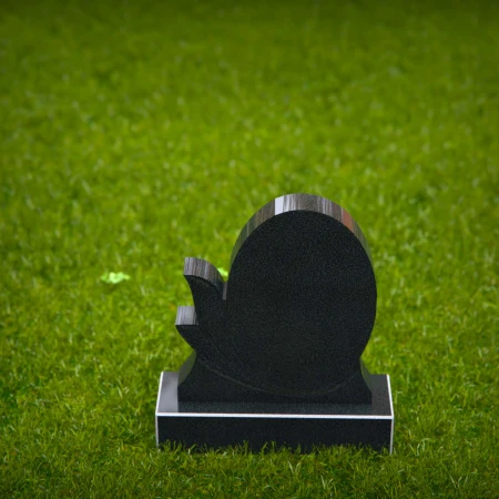 oval silhouette headstone etched with graceful leaves for headstone prices