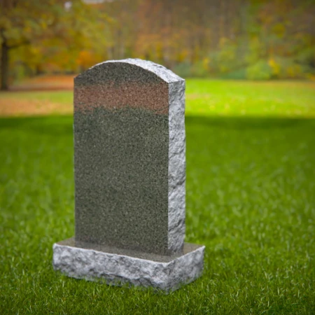 1790 - Lápida Vertical Clásica con Elegante Grabado de Rosa - Piedra Conmemorativa Personalizada