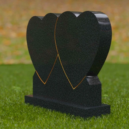 1707 - Doble Lápida Conmemorativa de Corazón para el Amor Eterno
