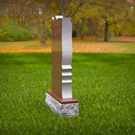Nature’s beauty framed by sleek memorial design in headstone near me