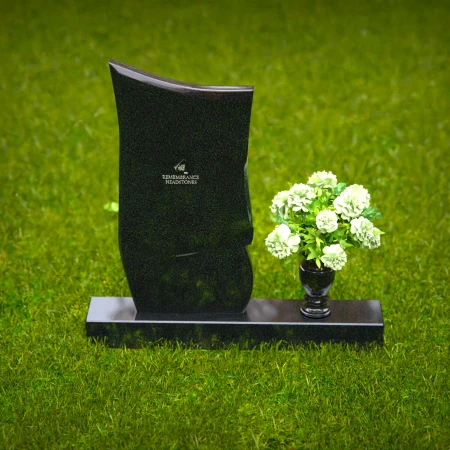 Modern granite headstones with curved elegance for refined memorials.