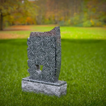 floral motif on headstone representing graceful goodbye for memorials