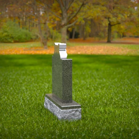 pet headstone showcasing realistic 3D cat image for grave markers