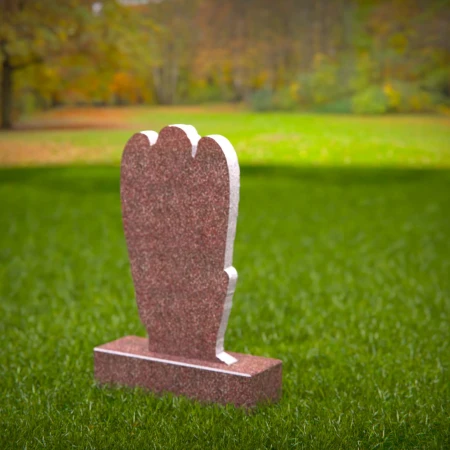 Graceful memorial design inspired by angelic figure for headstone near me