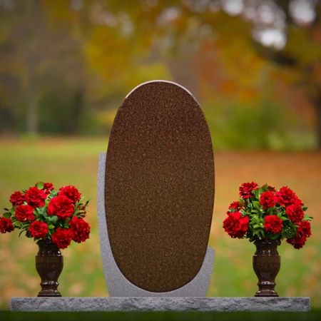 Elegant oval headstones honoring cherished memories and devotion.