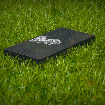 1639 - Christian Granite Flat Grave Marker with Jesus Engraving