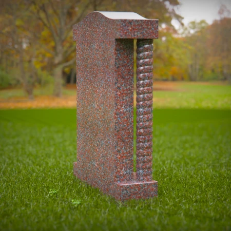 Custom tombstones with cross-carved panels — elegant tribute with spiritual grace