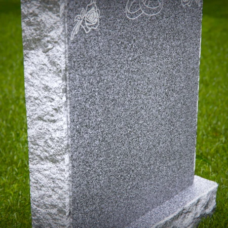 1832 - Upright Memorial Headstone with Interlocked Rings and Rose Engravings