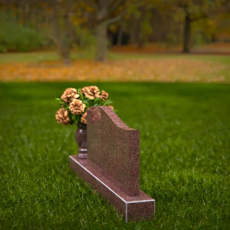 Beautiful headstones with wave design symbolizing life’s continuity.