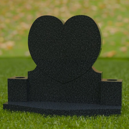 1716 - Lápida Conmemorativa en Forma de Corazón con Portafloreros Integrados