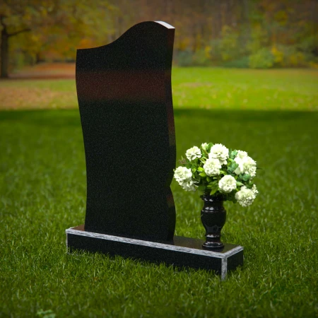Elegant granite headstones featuring a wave motif design for timeless memorials.