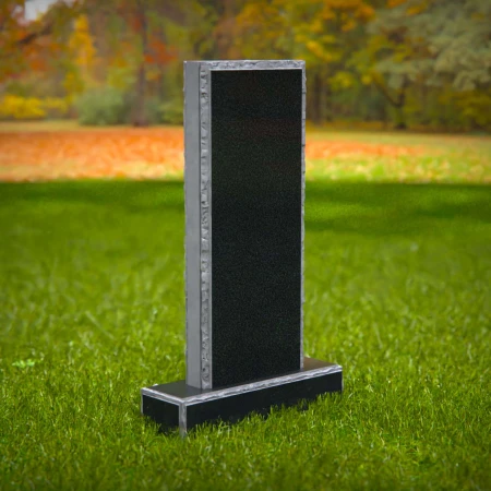 1873 - Modern Minimalist Headstone on Grass Lawn