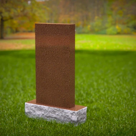 Peaceful remembrance shaped in carved vine and spiritual cross on headstones