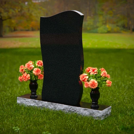 Modern elegant headstones with flower vases for lasting tribute.