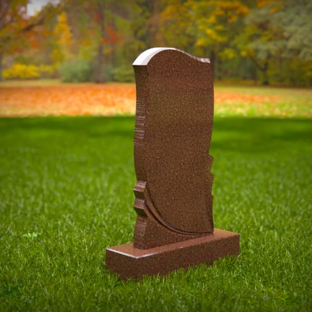 headstone featuring elegant contour for spiritual tribute for grave markers