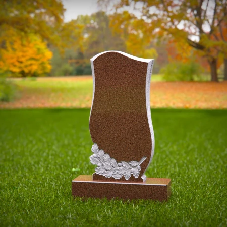 Each piece echoes nature’s calm through carved foliage in memorials