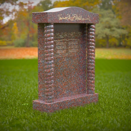 Custom tombstones with cross-carved panels — elegant tribute with spiritual grace