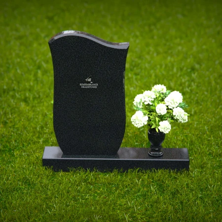 Modern wave design headstones shaped for graceful memorial tribute.