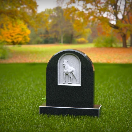 memorial stone capturing the power and spirit of a horse for tombstones