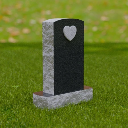 1684 - Eleganter Gedenkstein mit Herzsymbol - Eine Hommage an die ewige Liebe