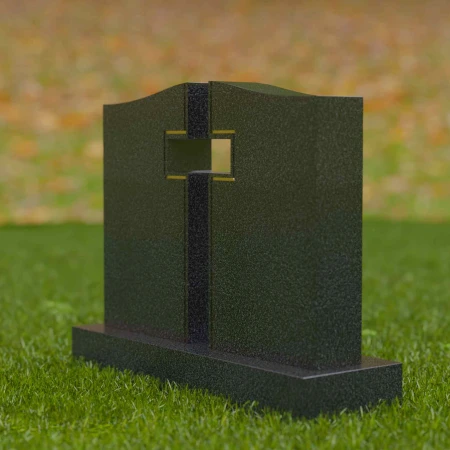 1696 - Doppeltes Denkmal Grabstein mit Kreuz Ausschnitt