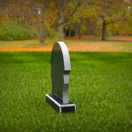 1868 - Classic Rounded Headstone with Smooth Finish and Sculpted Sides