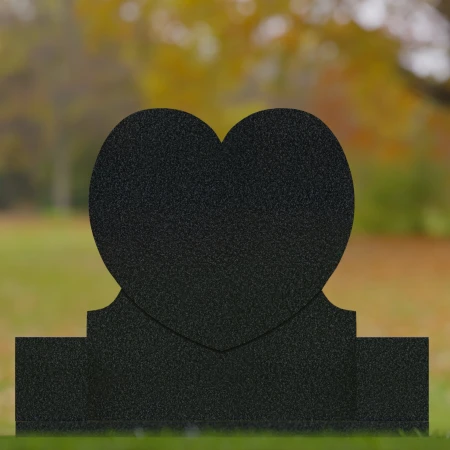 1716 - Lápida Conmemorativa en Forma de Corazón con Portafloreros Integrados