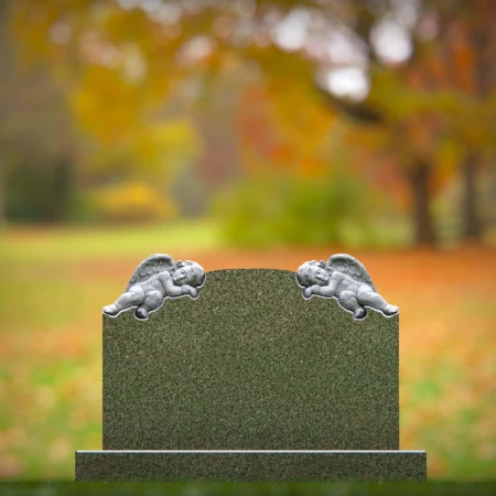 Soothing tombstones showing comfort in angelic symmetry