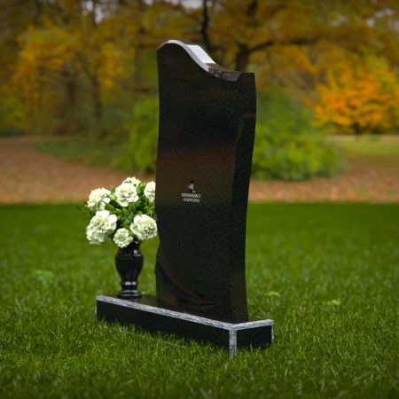 Elegant granite headstones featuring a wave motif design for timeless memorials.