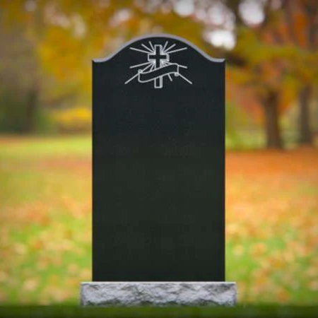 1812 - Senkrechter Gedenkstein mit strahlendem Kreuz und Banner-Design