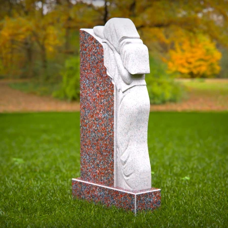 A graceful winged figure carved to reflect loving grave markers