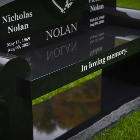 1983 - Heart-Inspired Companion Headstone Bench with Custom Engraving