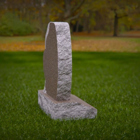1927 - Heart-Shaped Monument with Carved Praying Figure and Cross Accent