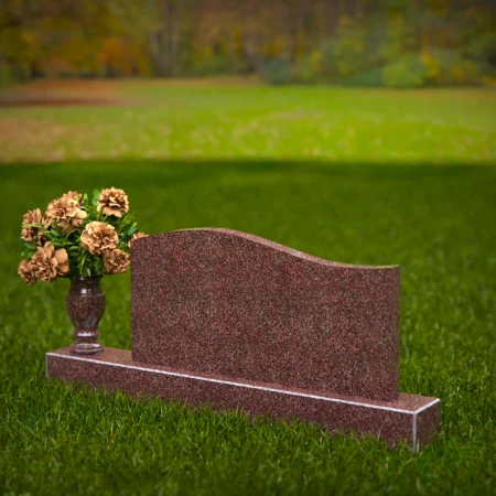 Beautiful headstones with wave design symbolizing life’s continuity.