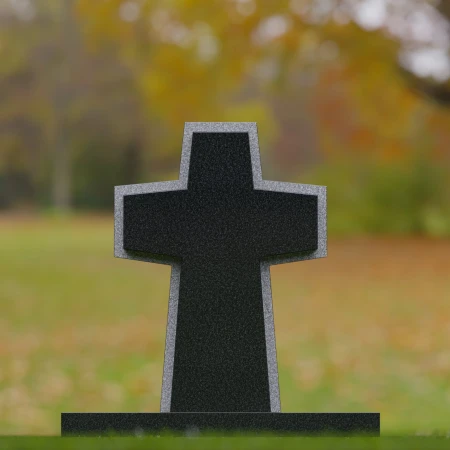 1688 - Classic Cross-Shaped Memorial Headstone – A Symbol of Faith and Remembrance