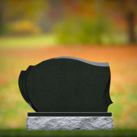 1746 - Elegante Lápida Conmemorativa con Borde Ondulado - Un Tributo Grácil