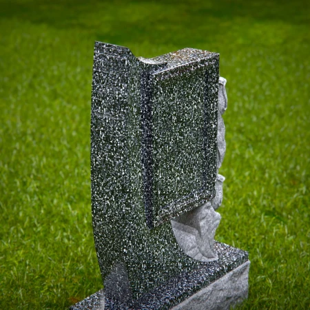 floral motif on headstone representing graceful goodbye for memorials