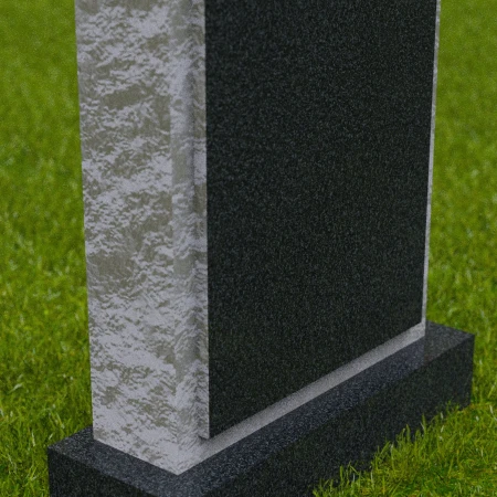 1691 - Rustikale Gedenkstele mit texturierten Kanten - Eine Hommage an die ewige Erinnerung