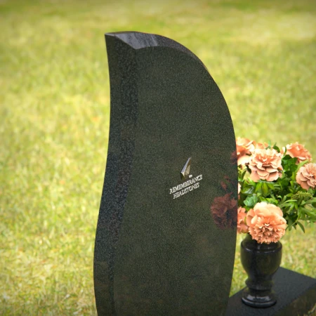 Graceful headstones with timeless curves honoring beloved memories.