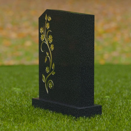 1694 - Lápida Conmemorativa con Elegante Grabado Floral