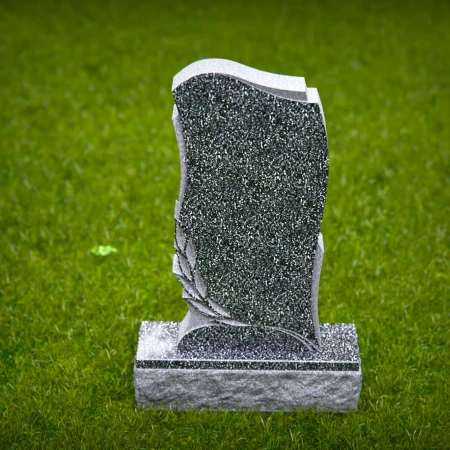 engraved leaves representing honor and gentle memory for headstone near me
