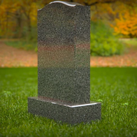 1772 - Elegant Upright Headstone with Natural Granite Finish