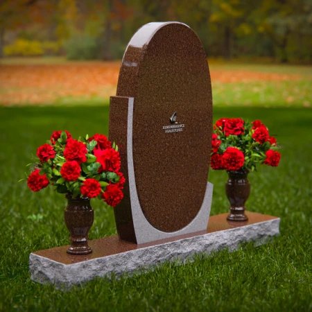 Elegant oval headstones honoring cherished memories and devotion.