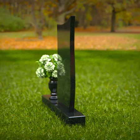 Modern granite headstones with curved elegance for refined memorials.