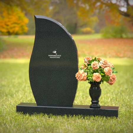 Graceful headstones with timeless curves honoring beloved memories.