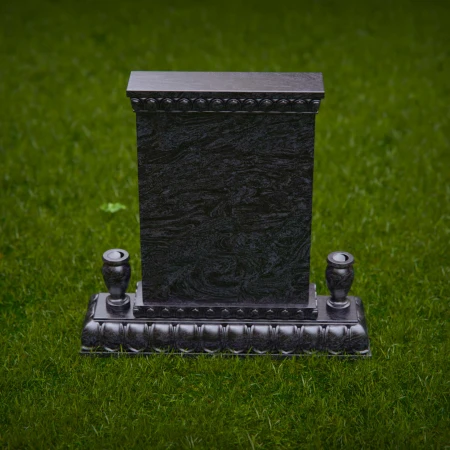 1883 - Polished Upright Gravestone Monument with Decorative Base