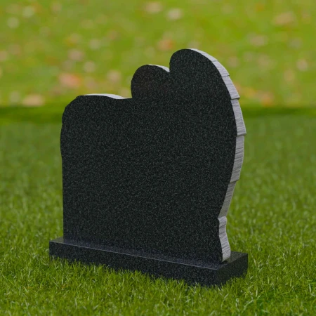 1740 - Elegante lápida conmemorativa de corazón de ángel - Un homenaje eterno