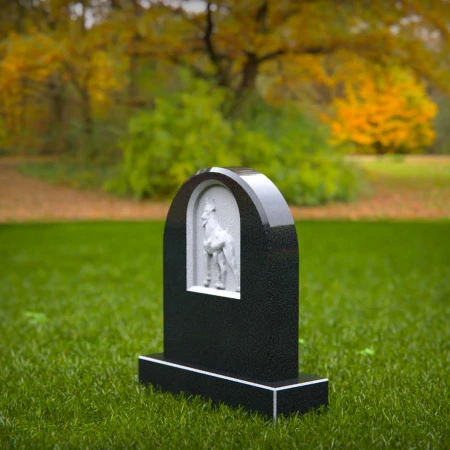 memorial stone capturing the power and spirit of a horse for tombstones