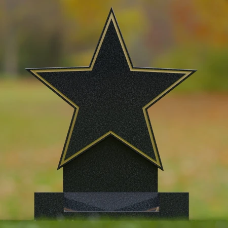 1703 - Lápida conmemorativa en forma de estrella para un tributo brillante