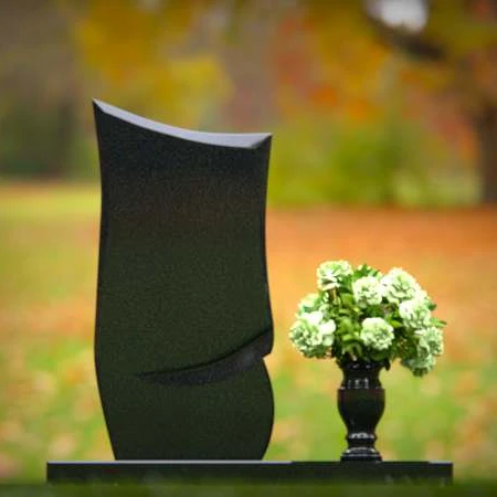 Modern granite headstones with curved elegance for refined memorials.